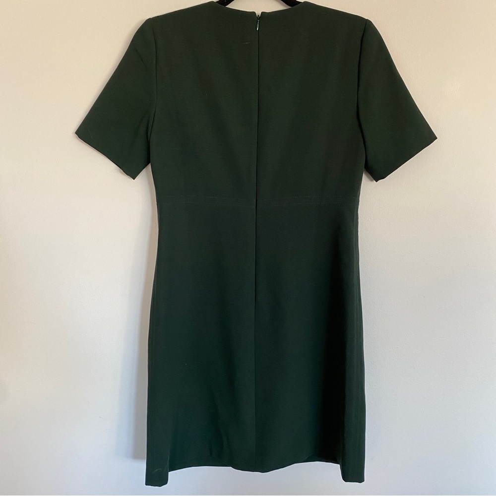 Eliza J Deep Forest Green Short Sleeve Sheath Dress - Picture 3 of 5